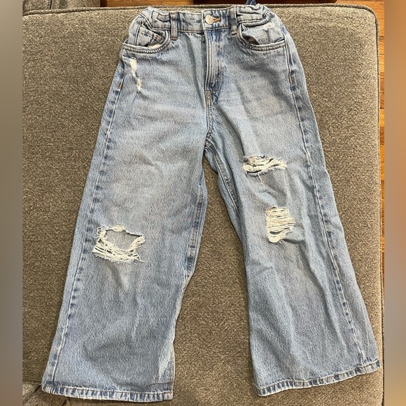 Zara Other - Zara Girls Wide leg Distressed Jeans Size 9